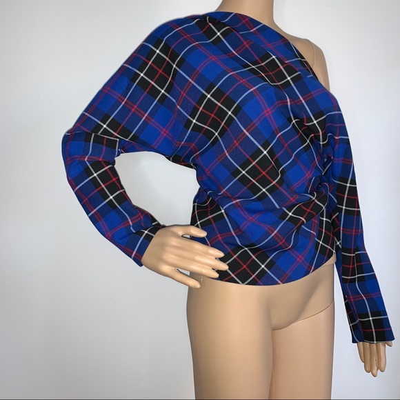 ZARA asymmetric check print top - Picture 7 of 11